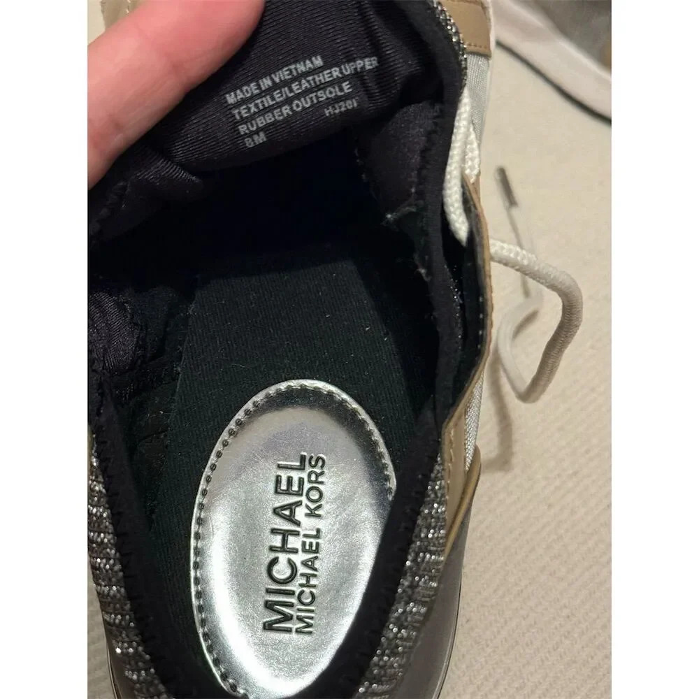 Michael Kors Liv Trainer Women's Sneakers Gray Size 8 Casual Athletic - Picture 10 of 10